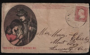 The Girl I Left Behind Me Civil War Patriotic w/letter McClellan Letterhead Ohio - Picture 1 of 4