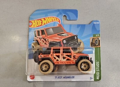 '17 JEEP WRANGLER Hot Wheels 5785 1:64 mud studs 3/5 Hotwheels 126/250 - Immagine 1 di 4