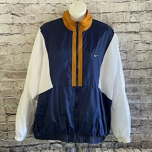 Vintage Nike Windbreaker Full Zip Jacket Youth Size XL (16-18) Blue Orange White - Picture 1 of 11