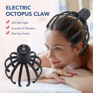 USB Electric Vibration Head Massager LED relaxing Vibration Scalp Massage Relax - Picture 1 of 12