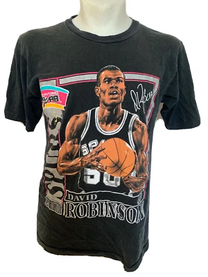 Camiseta De Colección Nuez moscada David Robinson San Antonio Spurs Talla L 1990 Puntada Única Foto 1 de 4