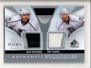 MIKE RICHARDS / JEFF CARTER 2012/13 SP GAME USED DUAL GAME WORN JERSEY AK1224
