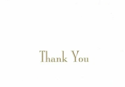 Classic Gold & White Thank You For Expression of Sympathy Cards - Set of 23 - Изображение 1 из 2