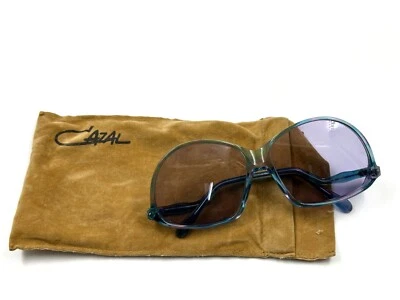 1980's Vintage Cazal Sunglasses West Germany Hip Hop Hippy W/case blue purple - Image 1 of 4
