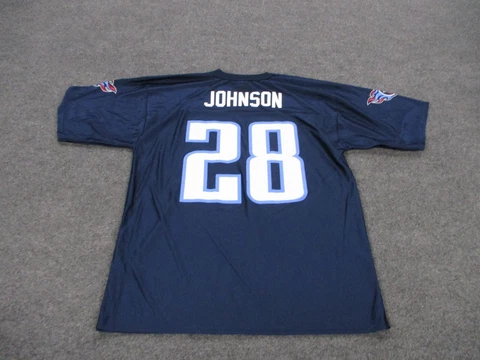 Tennessee Titans Chris Johnson Jersey Adult L #28 Football Reebok Home Mens Cover