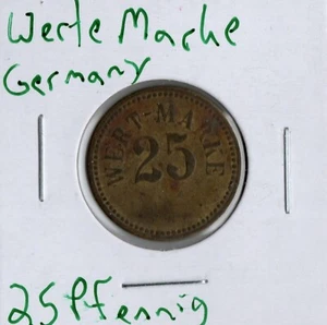 Trade Token Germany Wert Mark 25 Pfennig - Imagen 1 de 2