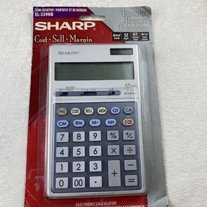 Calculadora Sharp EL-339HB Escuela de Negocios PLATEADO Metal Color Nueva - Imagen 1 de 8