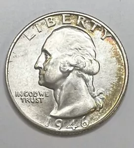 1946-D DDO Nice Doubled Die Washington Quarter Gem BU - Picture 1 of 9