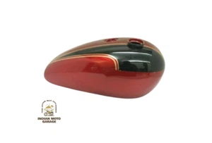 FIT FOR TRIUMPH T140 RED & BLACK PAINTED STEEL FUEL PETROL TANK - Picture 1 of 5