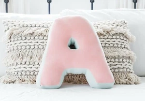Letter A Shaped Pillow, Plush Initial Throw Pillow, Nursey Decor, Kid's Room - Picture 1 of 4