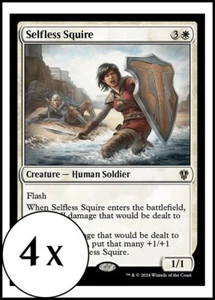 MTG - 4 x Selfless Squire - Karlov Manor Commander - Playset 4x x4 - Picture 1 of 2