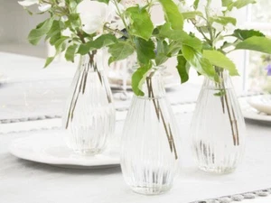BLUME VINTAGE LANDHAUS GLASKNOSPE VASE GLÜHBIRNENHALTER ZUHAUSE DEKOR HOCHZEIT WEIHNACHTEN - Bild 1 von 6