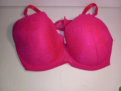 Women’s Plus Size XOXO Hot Pink Lace Bra Size 42D - Image 1 of 4