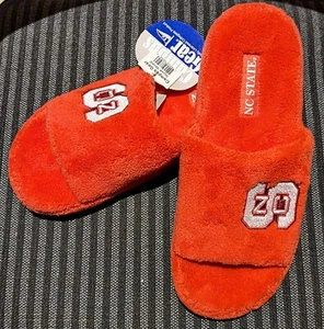 NC State NCSU Wolfpack Slippers & Fight CANCER! Adult Size 7-8 - Picture 1 of 6