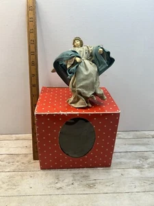 Paper Mache Nativity Angel Hanging Flying Cartapesta Creche Figure Ornament 7" - Picture 1 of 13