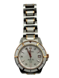 Bulova Marine Star Women's Quartz Diamond Accent Date Display 34mm Watch 98P187 - Picture 1 of 13
