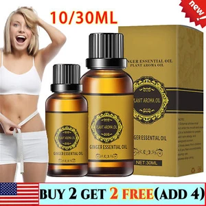 Aceite de jengibre drenaje abdominal pérdida de peso linfático esencia de masaje corporal - Imagen 1 de 12