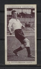 J Nicholas Derby County Vintage Churchman Football Trading Card