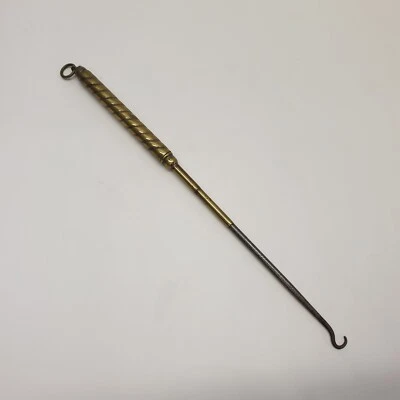 Antique Vintage Large Brass & Steel Button Hook AE1 - Image 1 of 4
