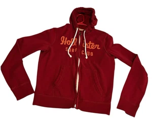Hollister Hoodie Jacke Damen XL Full Zip California Surf Sport Freizeit Rot - Bild 1 von 12