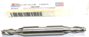 Regal 052154JM 1/4" Diameter 3/8" Shank 2 Flute Double End HSS End Mill - Picture 1 of 2