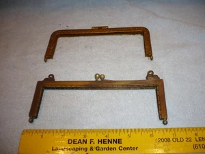 ANTIQUE MESH beaded PURSE HAND BAGS parts top hinges - Picture 1 of 3
