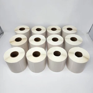 12 rollos de etiquetas térmicas de 4" x 3", 500 etiquetas/rollo (6000 en total) etiquetas de código de barras - Imagen 1 de 4