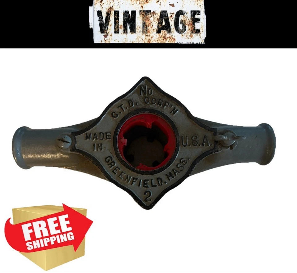 Vintage GTD Greenfield No. Cortador de rosca de 2 tubos vintage feito nos EUA NOS - Imagem 1 de 3