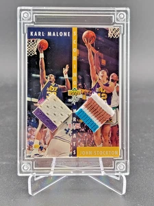 Maglia 2023 Fusion Combo Karl Malone & John Stockton gioco maglie usate /25 - Foto 1 di 3