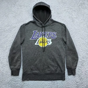 Lakers Hoodie Mens Small Dark Gray NBA Pullover Sweatshirt Heather Basketball - Picture 1 of 8