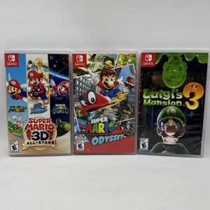 3 Stück Nintendo Switch Box nur Hüllen Super Mario 3d, Odyssey, Luigi Mansion 3 - Bild 1 von 4