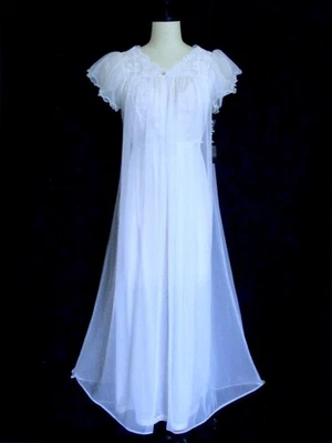 Nuevo de Lote Antiguo Gilead Novia Blanco Largo Peignoir Conjunto S Vestido Bata Transparente Foto 1 de 4