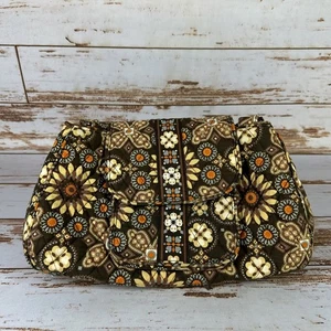 Vera Bradley Brown/Yellow Floral Quilted Y2K Shoulder Bag Purse - Picture 1 of 7