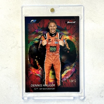 2024 Topps Finest Formula 1 F1 Dennis Hauger refractor rojo raro/10 Foto 1 de 2
