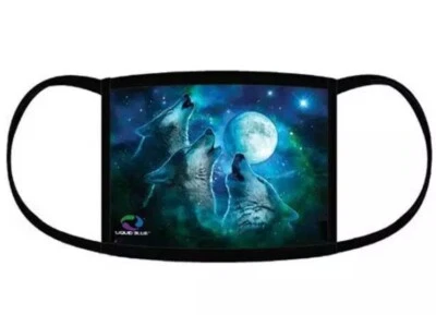 Cloth Face Mask Washable Reusable Wolf Moon Face Cover With  Filters - Image 1 of 3