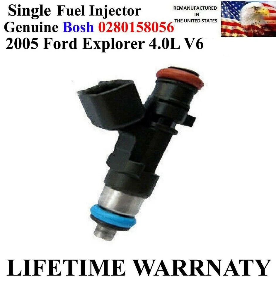 Inyector de combustible original Bosch 4,0 L V6 OEM ÚNICO para Ford Explorer 2005 Foto 1 de 1