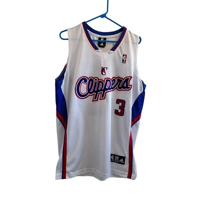 Camiseta Los Angeles Clippers Chris Paul Adidas NBA LA Blanca Roja Azul Talla 48 CP3 Foto 1 de 4