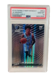 Ja Morant Rookie RC PSA 10 Rookie insert sp 2019 Panini Cyber Monday /199 Holo - Picture 1 of 3
