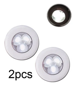 Pactrade Marine 2PCS Boat Trailer LED Cool White Round Ceiling Courtesy Light - Imagen 1 de 5