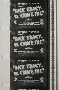 DICK TRACY VS. CRIME INC DEAD MAN'S TRAP #4 B&W 16MM FILM ROLLED NO REEL F3 - Picture 1 of 7