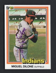 Miguel Dilone Cleveland Indians 1981 Donruss Autographed Card #441 - Picture 1 of 2