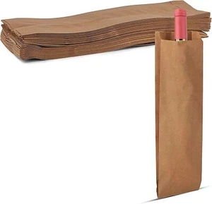 MT Products Quart Kraft Brown Paper Bags/Wine Bottles Gift Bags - Pack of 50 - Picture 1 of 8