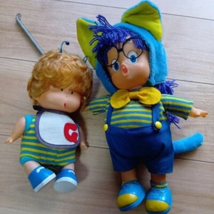 Dr. Slump Arale & Gacchan soft vinyl dolls Akira Toriyama Character Goods c719 - Picture 1 of 11