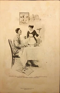 1918 Soldier being served Cream of Wheat "None but the Brave" Antique Print Ad - Picture 1 of 6