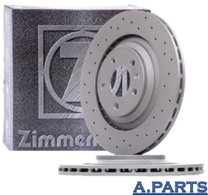 ZIMMERMANN 2X BREMSSCHEIBE 330mm GELOCHT HINTEN AUDI A6 A7 A8 4FH 4GA 4H2 4H8 - Picture 1 of 2