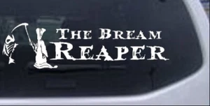 Bone Bream Grim Reaper Fishing Boat Car or Truck Window Decal Sticker - Picture 1 of 32