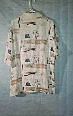 Men's Comfortable Dockers Golf Khakiware Multicolor Shirt Size XL Short Sleeve - Image 1 of 4