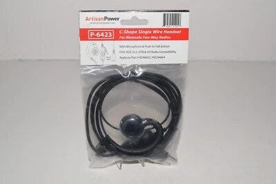 NEW Artisan Power P-6423 Motorola Two-Way Radio Mic PTT Headset RLN6423 HKLN4604 - Image 1 of 4