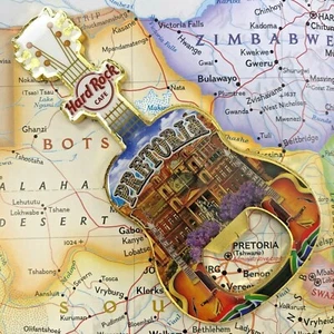 PRETORIA SOUTH AFRICA 🇿🇦Hard Rock CAFE® HRC🎸GUITAR MAGNET🎸CITY BOTTLE OPENER - Picture 1 of 3