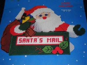 Santa Card Holder Santa's Mail Plastic Canvas Needlepoint Kit by Titan 07278 - Picture 1 of 3